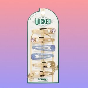 scunci Gold and Blue Hair Clips Set